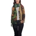 thumbnail image 1 of Cauagu Dog On Floral Couch Print Women Wrap Shawl tassels Scarves Retro Scarf 77.6"X28.3", 1 of 8