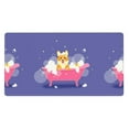 Cauagu Dog Washes in a Pink Bath for Large Mouse Pad,XXL Extended Gaming Mouse Mat Long Extended