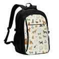 thumbnail image 1 of Cauagu Dogs Funny Pets Print Travel Laptop with USB Charging Port,Extra Large Backpack College Backpack Business Work Bag Casual Daypack Perfert for Men Women, 1 of 7