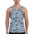 thumbnail image 1 of Cauagu Dolphins Print Men's Sleeveless Muscle Shirts,Tank Tops Quick Dry Workout Tank Top Gym Muscle Tee Fitness Bodybuilding T Shirt for Men-X-Large, 1 of 7