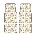 thumbnail image 1 of Cauagu Donut Sloth Pattern Car Floor Mat Set of 4,Car Carpet Mats Car Mats with Anti-Slip Backing & Driver Heel Pad Universal Fit for Cars/Trucks/SUV/Vans, 1 of 6