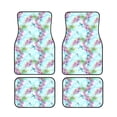 thumbnail image 1 of Cauagu Dragonfly Floral Pattern Car Floor Mat Set of 4,Car Carpet Mats Car Mats with Anti-Slip Backing & Driver Heel Pad Universal Fit for Cars/Trucks/SUV/Vans, 1 of 6
