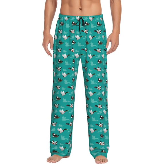 Cauagu Ducks A Mens Pajama Pants Sleep & Lounge Pants,PJ Bottoms with Pockets-Medium