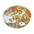 Cauagu Ducks and Flowers Print Round Stool Covers,Seat Cushion for