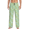 thumbnail image 1 of Cauagu Easter with eggs and flowers Mens Pajama Pants Sleep & Lounge Pants,PJ Bottoms with Pockets-X-Large, 1 of 6