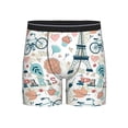 thumbnail image 1 of Cauagu Eiffel Tower Print Men's Boxer Briefs, Funny & Cute Underwear Elastic Waistband Briefs Ideal Gift for Men,1-Pack, 1 of 7