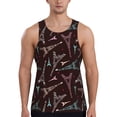thumbnail image 1 of Cauagu Eiffel Tower Print Men's Sleeveless Muscle Shirts,Tank Tops Quick Dry Workout Tank Top Gym Muscle Tee Fitness Bodybuilding T Shirt for Men-XX-Large, 1 of 7