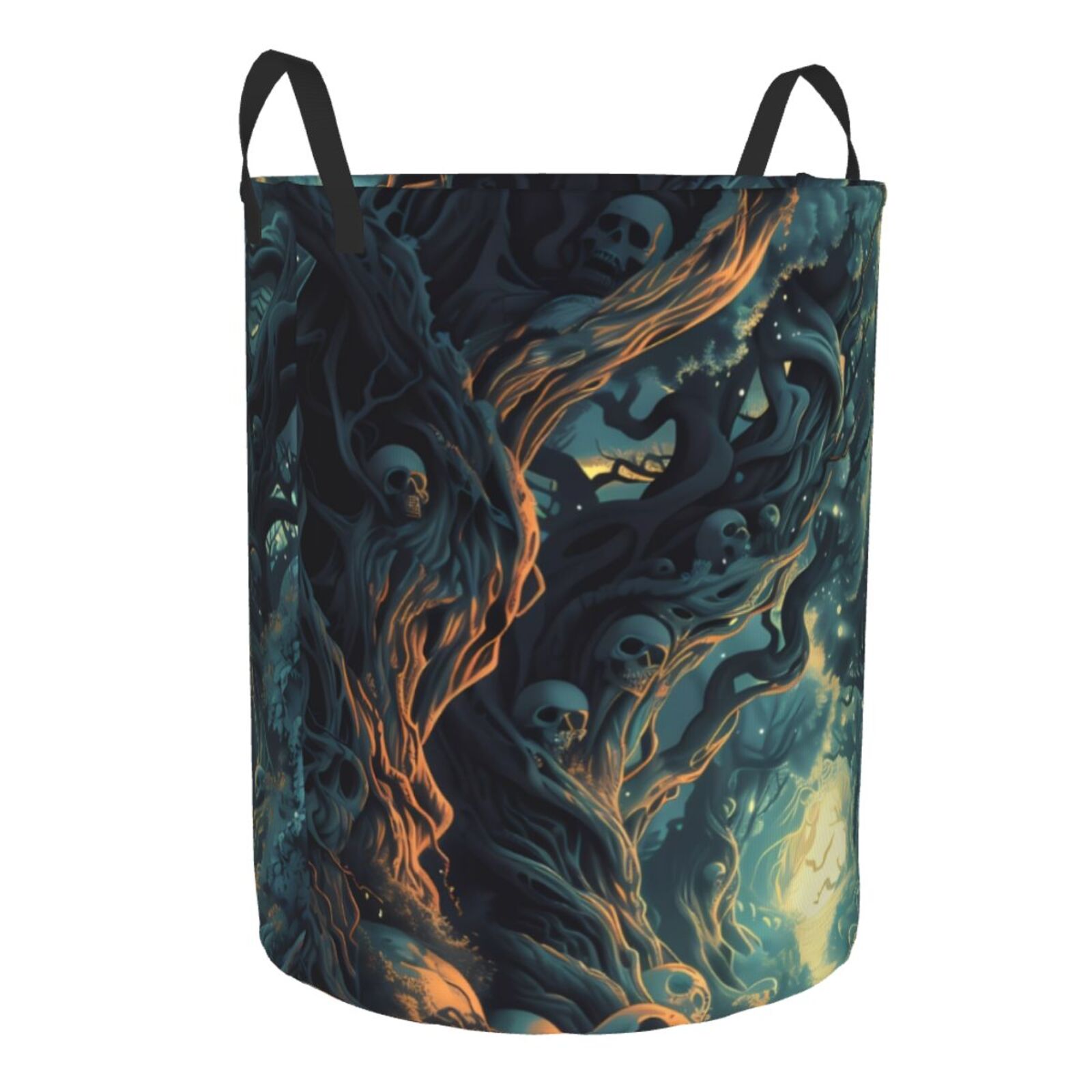 Cauagu Enchanted Forest Skull Path for Laundry Basket,Collapsible ...