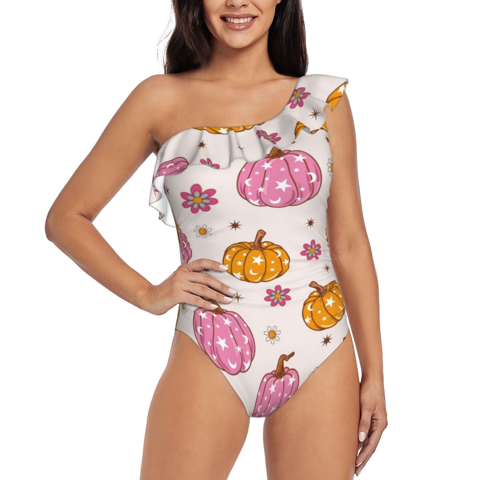 Women's V-Neck Colorful Hippie Guitar Print Swimsuit And Briefs main image 0