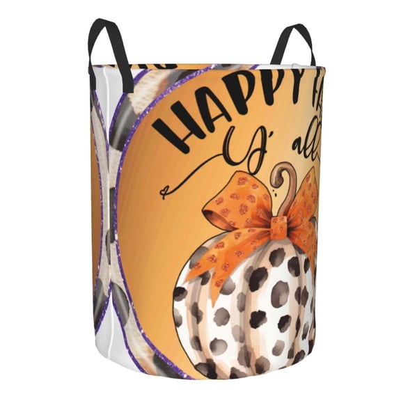 Cauagu Fall Farmhouse Pumpkins1 for Laundry Basket,Collapsible Organizer Basket for Storage Bin Toy Bins Gift Baskets Bedroom Clothes Children Nursery Hamper -Small