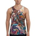 thumbnail image 1 of Cauagu Fantasy Colorful Beast Print Men's Sleeveless Muscle Shirts,Tank Tops Quick Dry Workout Tank Top Gym Muscle Tee Fitness Bodybuilding T Shirt for Men-3X-Large, 1 of 7
