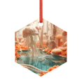 thumbnail image 1 of Cauagu Fantasy Underwater Jellyfish Pattern Acrylic Christmas Pendant,1-Pack Christmas Ornaments Xmas Tree Decor Christmas Décor with Ribbon Cute Tree Hanging for Party Favors-Hexagon, 1 of 7