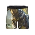 thumbnail image 1 of Cauagu Ferocious Dinosaur Print Men's Boxer Briefs, Funny & Cute Underwear Elastic Waistband Briefs Ideal Gift for Men,1-Pack, 1 of 7