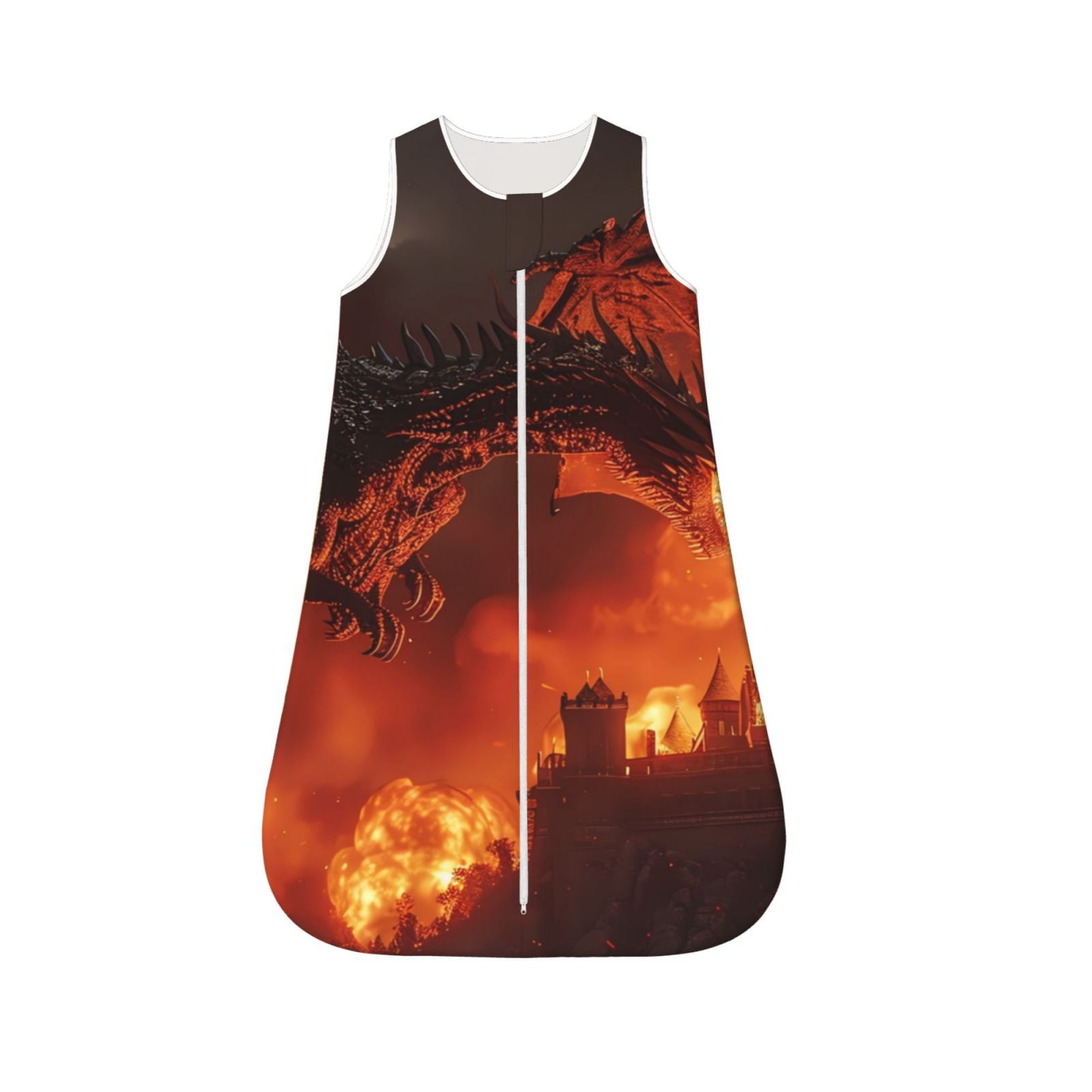 Cauagu Fiery Dragons Castle Attack for Infant Wearable Blanket,Unisex