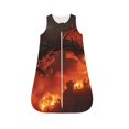 Cauagu Fiery Dragons Castle Attack for Infant Wearable Blanket,Unisex