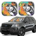 thumbnail image 1 of Cauagu Fishing Bass Cauagu {designName} Print Foldable Car Windshield Sun Shade | Front Windshield Shade for Sun | Fits Small Sedans, Mini SUVs, Hatchbacks-Large, 1 of 6
