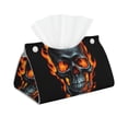 thumbnail image 1 of Cauagu Flame Metal Skull for Large Tissue Box Cover Rectangular–Plus Size Rectangle Tissue Box Holder Long Tissue Holder for Bathroom/Car/Office Decor 7.9X4.9X4.9'', 1 of 7