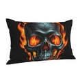 thumbnail image 1 of Cauagu Flame Metal Skull Print Pillow Covers with Envelope Closure,1PC Pillow Cases Decorative Pillow Case for Bed & Couch, Pillows Not Included-16"x24", 1 of 6