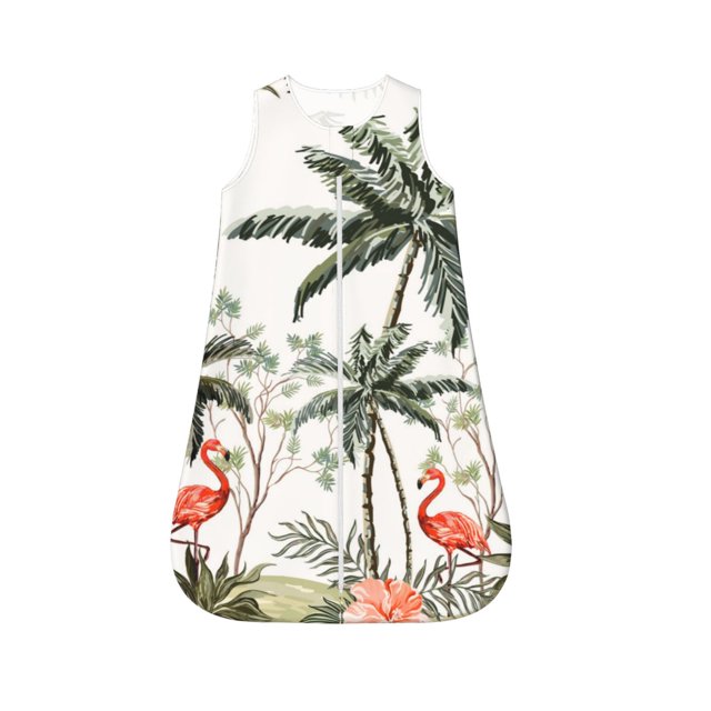 Cauagu Flamingo Palm Trees for Infant Wearable Blanket,Unisex, Girl