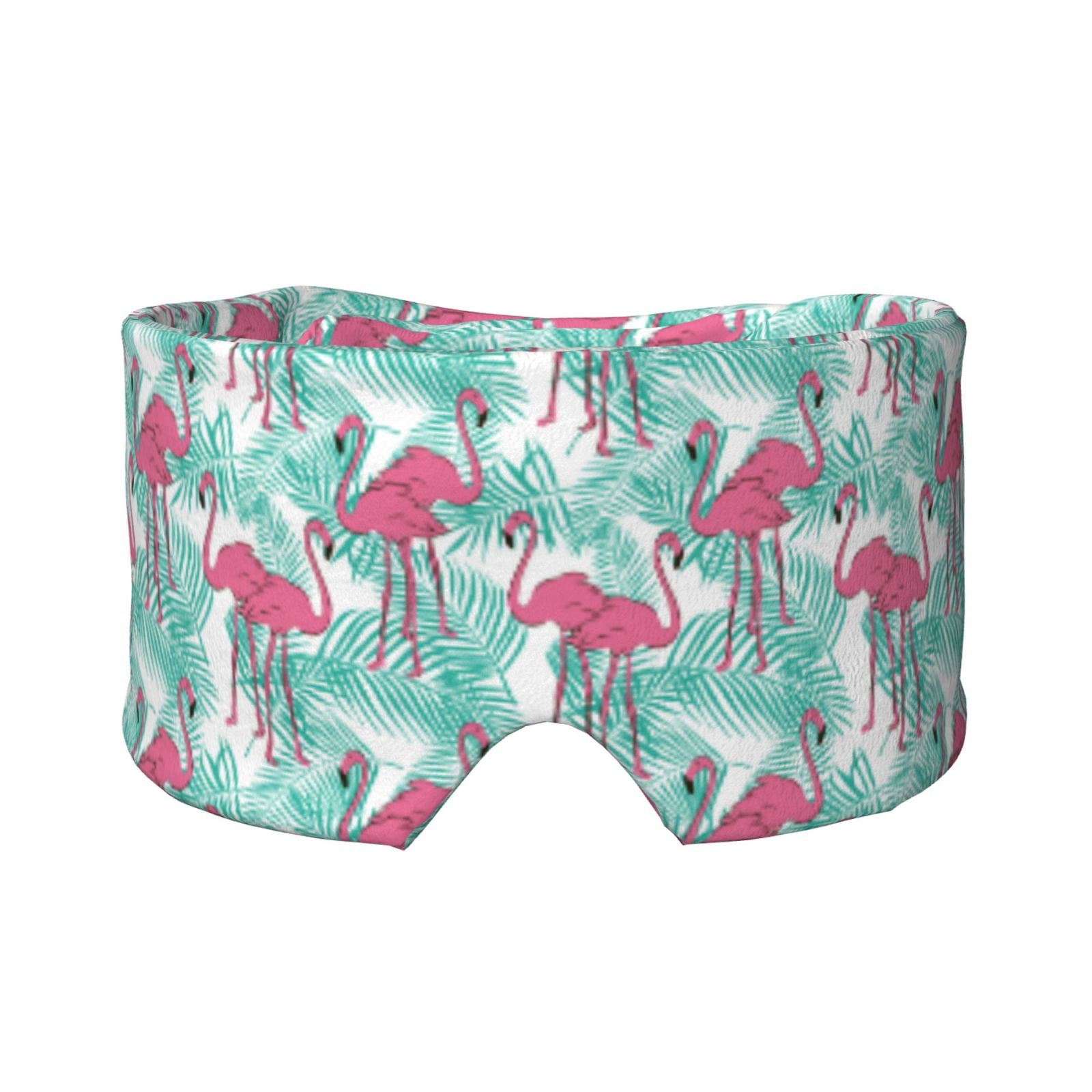 Cauagu Flamingo Print Blocking Sleep Eye Masks Blackout Sleep Mask