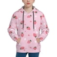 thumbnail image 1 of Cauagu Floral Strawberr for Youth Pullover Hoodie Sweatshirts Hoodie Sweatshirt Aautumn Long-Sleeve Pullover Casual Hooded Sweatshirt for Youth-Small, 1 of 6