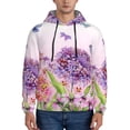 thumbnail image 1 of Cauagu Flowers And Colorful Butterflies for Men's Pullover Hooded Sweatshirt Athletic Casual Hoodie Aautumn Hoodie Sweatshirt for Men Pullover Casual Hooded Sweatshirt-Large, 1 of 7