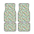thumbnail image 1 of Cauagu Flowers and Cactus Pattern Car Floor Mat Set of 4,Car Carpet Mats Car Mats with Anti-Slip Backing & Driver Heel Pad Universal Fit for Cars/Trucks/SUV/Vans, 1 of 6