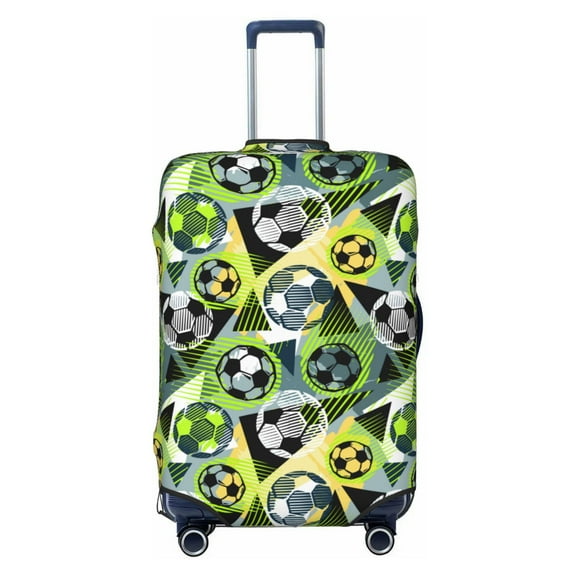 Cauagu Football Doodle Print Travel Luggage Cover,Travel Dust-proof Suitcase Cover Softside Suitcase Protector for 18-32inch,Not Included Suitcase