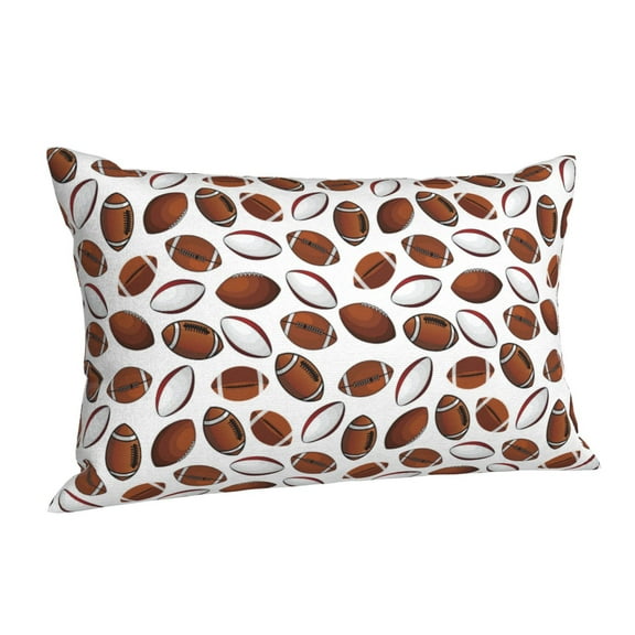 Cauagu Football Print Pillow Covers with Envelope Closure,1PC Pillow Cases Decorative Pillow Case for Bed & Couch, Pillows Not Included-14"x20"