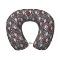 Cauagu Forest Cute Owl Pattern Travel Pillow Memory Foam, UShaped Neck