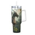 Cauagu Forest StoneColored Dragon Print Stainless Steel Vacuum