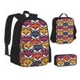 Cauagu Fox Face for Teen Casual Laptop Backpack, Lunch Bag/Pencil Bag