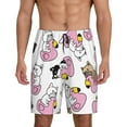 thumbnail image 1 of Cauagu French Bulldog Duck Print Pajama Bottoms for Men Sleep Pajama Shorts Elastic Waistband Sleep Pajama Short Men's PJ Shorts -3X-Large, 1 of 6