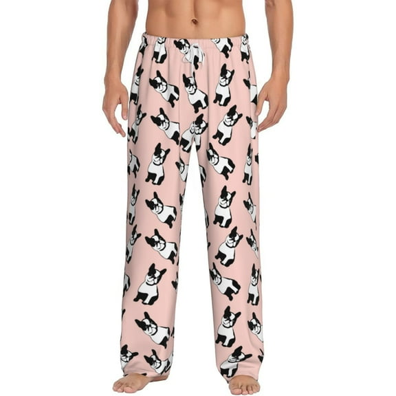 Cauagu French Bulldog1 Mens Pajama Pants Sleep & Lounge Pants,PJ Bottoms with Pockets-Medium