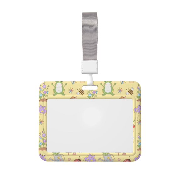Cauagu Frog Bee for ID Badge Holder,Badge Holder with Windows Key Card Work Badge Sleeve for Office/ Factory/ID Credit Cards/Proximity Key Cards