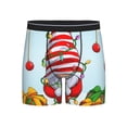 thumbnail image 1 of Cauagu Funny Christmas Gnome Print Men's Boxer Briefs, Funny & Cute Underwear Elastic Waistband Briefs Ideal Gift for Men,1-Pack, 1 of 7