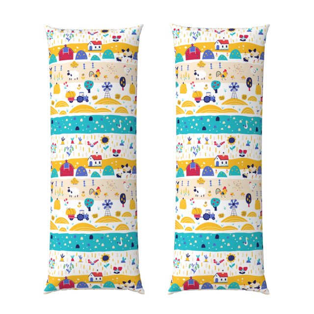 Cauagu Funny Farm for Long Body Pillowcase 1 PCS,Soft Long Pillow Cover