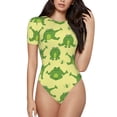 thumbnail image 1 of Cauagu Funny Frogs Women's Crew Neck Round Short Sleeve T Shirts Tops Bodysuit Daily Jumpsuit-Medium, 1 of 7