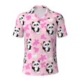 thumbnail image 1 of Cauagu Funny Panda Draws A Heart Print Men's Polo Shirts, Short-Sleeve Polo Shirts for Men Performance Golf Shirt Athletic Casual Collared T-Shirt-X-Large, 1 of 8