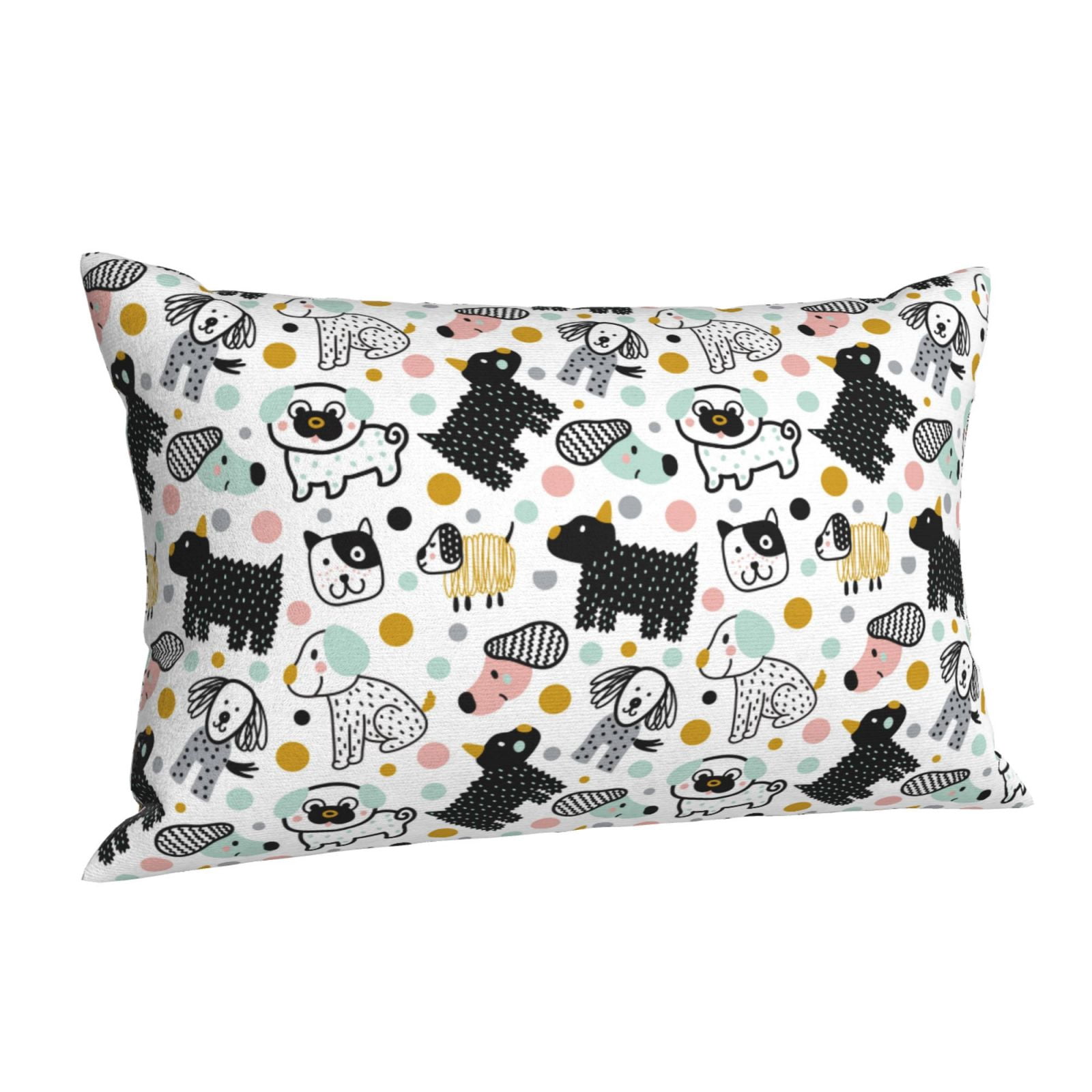 Cauagu Funny Puppy Print Pillow Covers with Envelope Closure,1PC Pillow