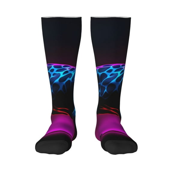 Cauagu Futuristic Purple Panther A、 Print Women's Men's Ankle Socks 1-pack Casual Athletic Socks for Unisex Adult Moisture-Wicking Socks for Daily Wear/Running/Sport