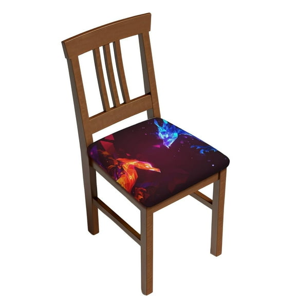Cauagu Futuristic Red And Blue Bird for Dining Chair Seat Covers,Slipcovers Kitchen Chair Covers Upholstered Chair Seat Cushion Cover Chair Seat Protector-Two Pieces