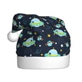 thumbnail image 1 of Cauagu Galaxy With Ufo for Adult Christmas Hat,1-Pack Xmas Holiday Hat Santa Hat for Women & Men Festive Headwear Accessories Fit for Christmas/New Year/Party, 1 of 6