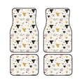 thumbnail image 1 of Cauagu Geometric Triangle Pattern Car Floor Mat Set of 4,Car Carpet Mats Car Mats with Anti-Slip Backing & Driver Heel Pad Universal Fit for Cars/Trucks/SUV/Vans, 1 of 6