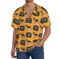 thumbnail image 1 of Cauagu German Shepherd Woof Men's Short Sleeve Button Down Hawaiian Shirt for Men Bowling Shirts Casual Summer Beach Shirt,X-Large, 1 of 6