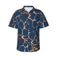 thumbnail image 1 of Cauagu Giraffe Skin Print Hawaiian Shirt for Men,Casual Short Sleeve Button Down Shirts Summer Beach Men's Regular-Fit Short-Sleeve Print Shirt -3X-Large, 1 of 6