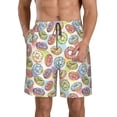thumbnail image 1 of Cauagu Glazed Donuts Print Men's Swim Trunks,Hawaiian Bathing Suit Swimsuits Beach Shorts with Pockets for Men Quick Dry Swimming Board Shorts-X-Large, 1 of 6