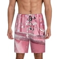 thumbnail image 1 of Cauagu Glittering Pink Bathtub Print Pajama Bottoms for Men Sleep Pajama Shorts Elastic Waistband Sleep Pajama Short Men's PJ Shorts -X-Large, 1 of 6