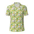 Cauagu Gnome and Pineapple Print Men's Polo Shirts, ShortSleeve Polo
