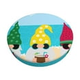 Cauagu Gnomes On The Beach Print Round Stool Covers,Seat Cushion for